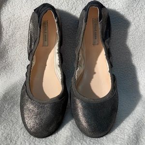 Cole Haan Grand OS Silver Metallic Ballet Flats